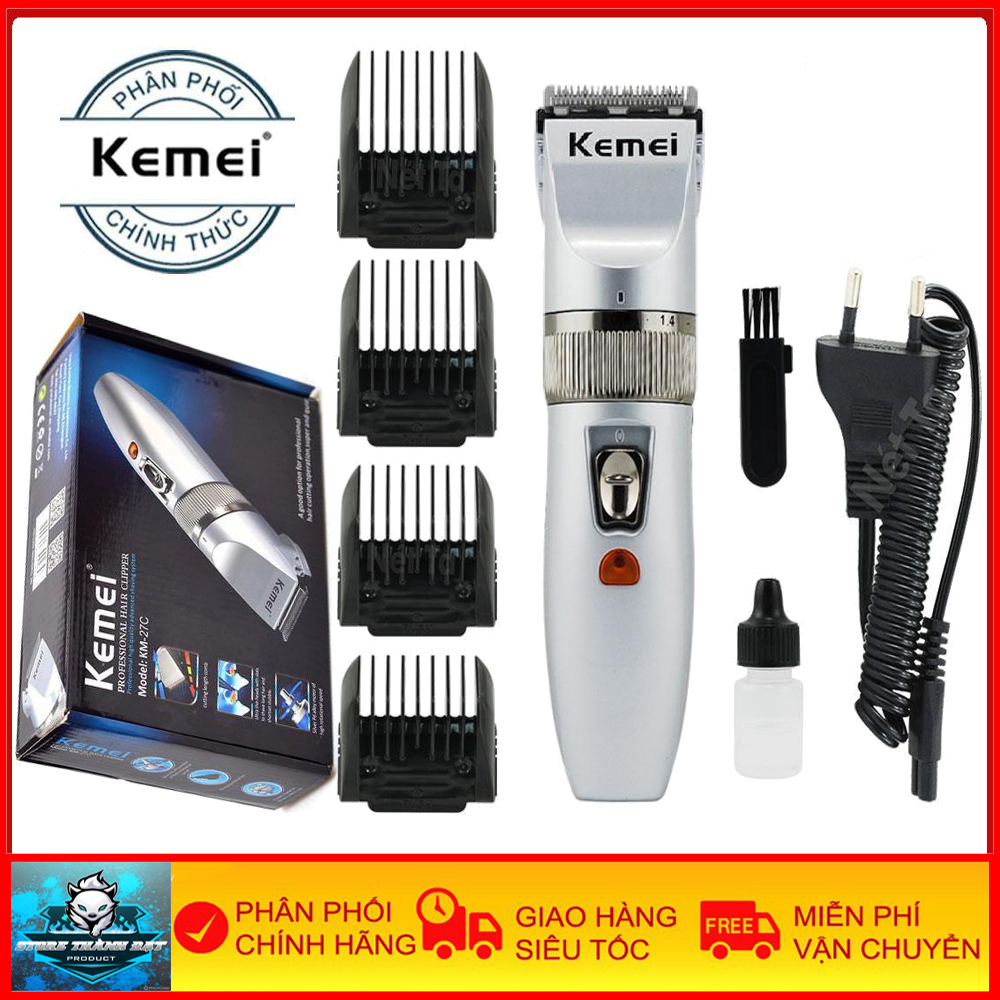 Tăng Đơ Cắt Tóc Nam - Cắt Tóc Trẻ Em KM 27C - Loại Tốt, Chuyên Tạo Mẫu Tóc Nam Giới Kèm Bộ Dụng Cụ Hoàn Hảo - Bảo Hành 6 Tháng