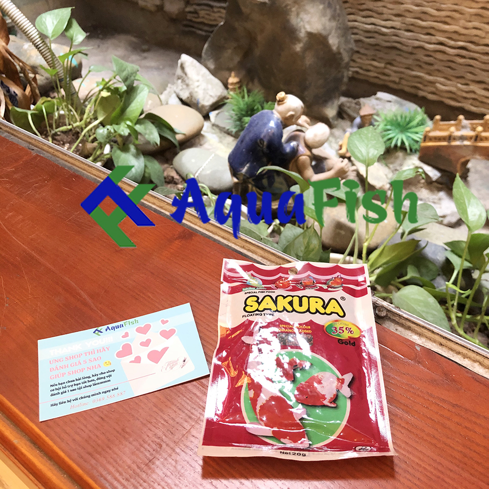 [HOÀN TIỀN 10%]Thức Ăn Sakura Cho Cá Chọi, Cá Beta, Cá Xiêm 20gr