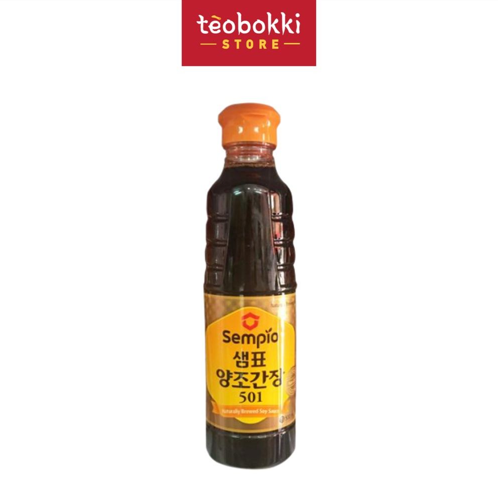 Nước tương Hàn Quốc làm ghẹ ngâm tương Sempio 501 chai 500ml