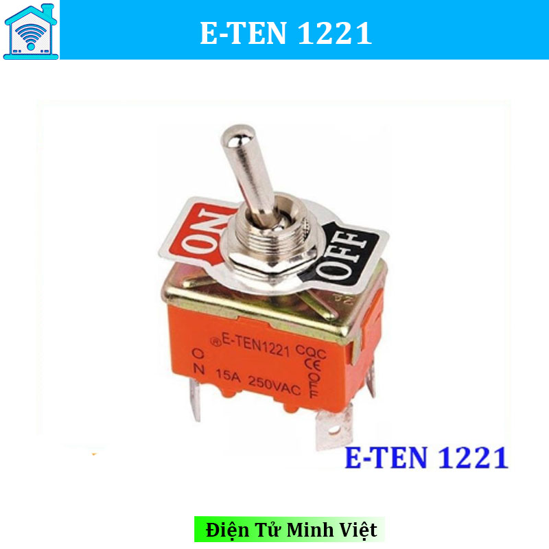 Công Tắc Gạt Đôi E-TEN 1221 15A/250V 2 Chế Độ ON-OFF 4P