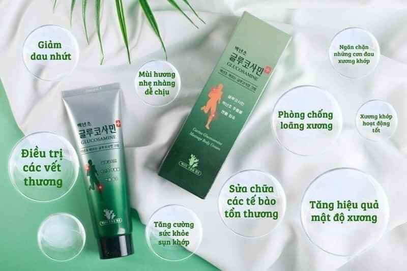 ComBo 5 Hộp Dầu lạnh xoa bóp Cactus Glucosamine Massage Body Cream Hàn Quốc 150ml
