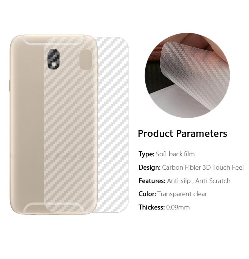 Bộ 3 tấm dán lưng mặt sau vân Carbon 3D trong suốt cho điện thoại Samsung Galaxy J7 Pro