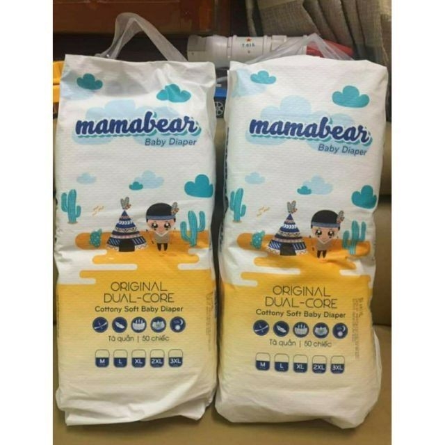 Tã quần Mama Bear Mamabear combo 50 miếng đủ size