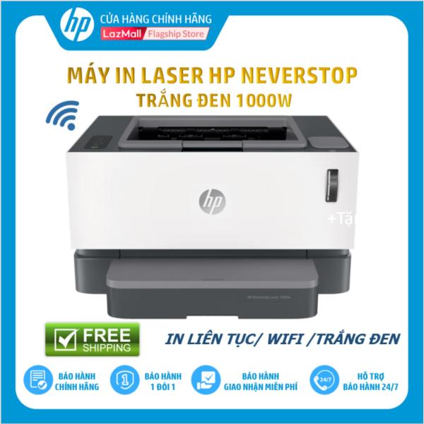 Máy In Laser Trắng Đen Đa Năng HP Neverstop Laser 1000w (In/Wifi/TrắngĐen-4RY23A) - Hàng Chính Hãng