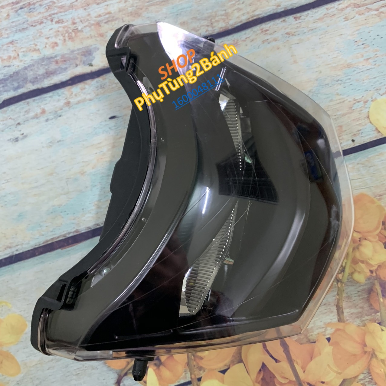 Pha đèn LED 2 tầng xe Wave RS MÀU ĐEN /WAVE alpha  -wave 50cc wave 100 wave rs