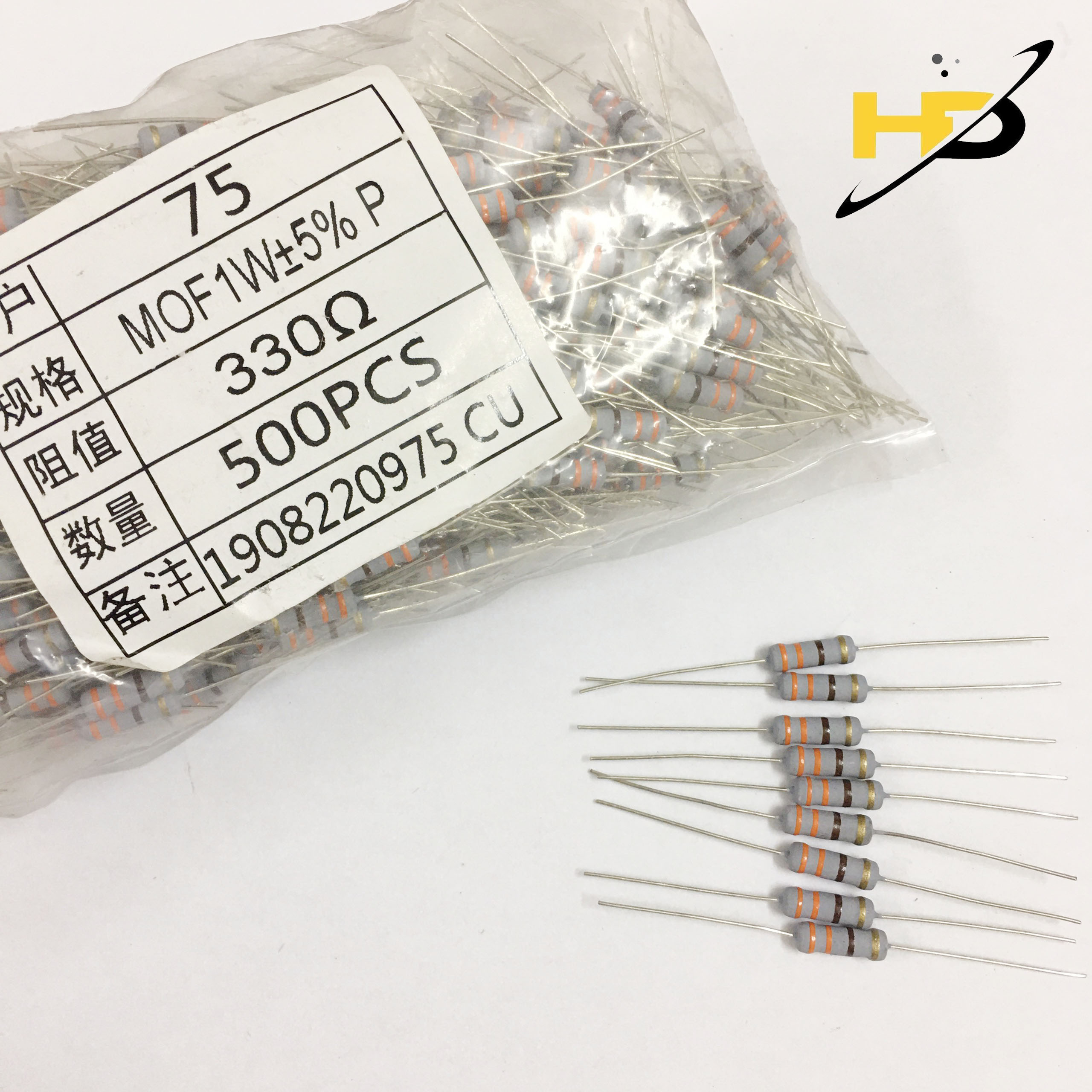 Điện Trở Công Suất 330 Ohm 1W Chân Đồng -Combo 20 Con