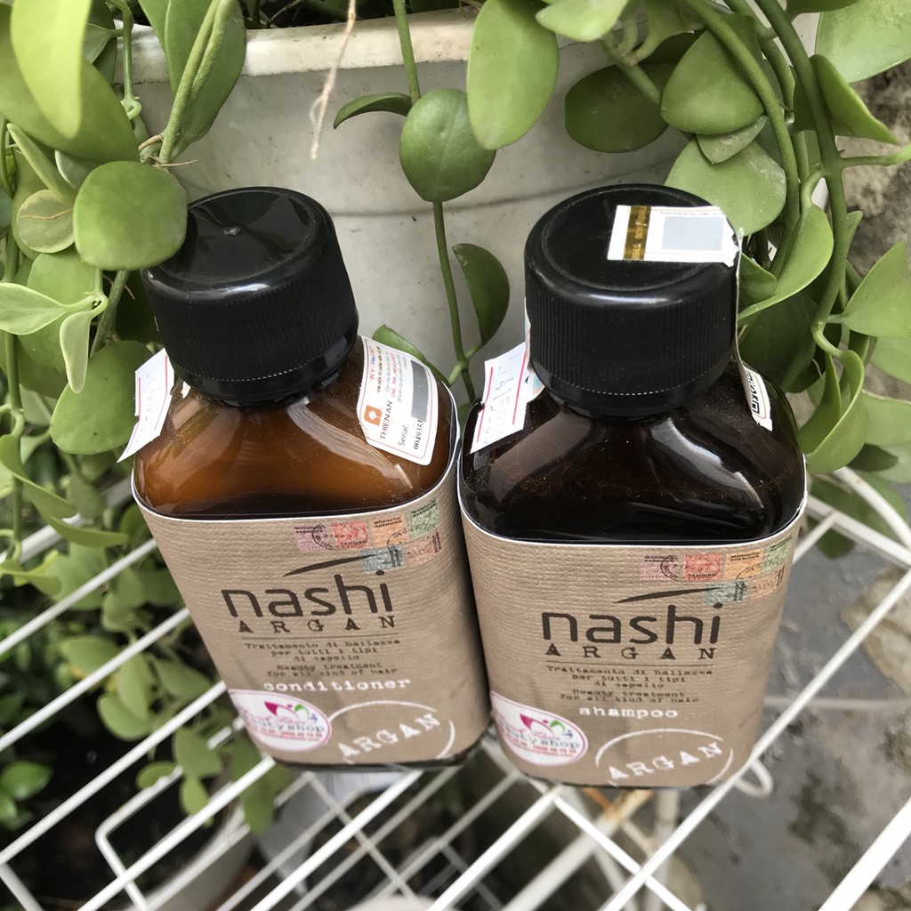 Dầu gội xả phục hồi tóc Nashi Argan 200mlx2