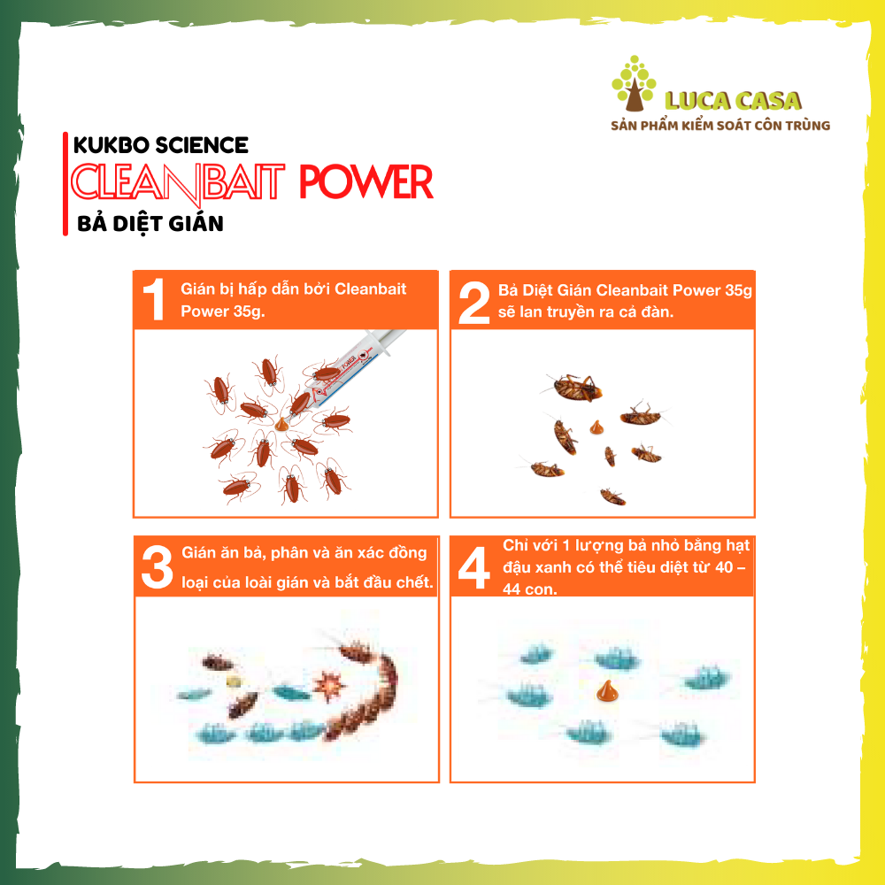 [HCM]Diệt Gián Cleanbait Power 35g - Kukbo Science Hàn Quốc