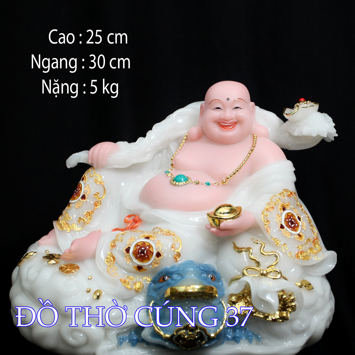 [ CAO 25 CM , NGANG 30 CM ] TƯỢNG PHẬT DI LẠC  [ BỘT ĐÁ + COMPOSITE ]