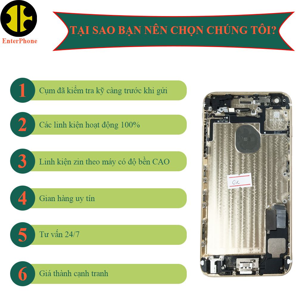 Cụm dưới iP 6 Plus ZIN BÓC MÁY