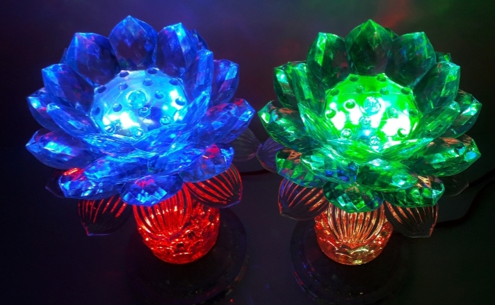 Bộ 2 đèn thờ Led Sen Thơm đổi nhiều màu rât đẹp