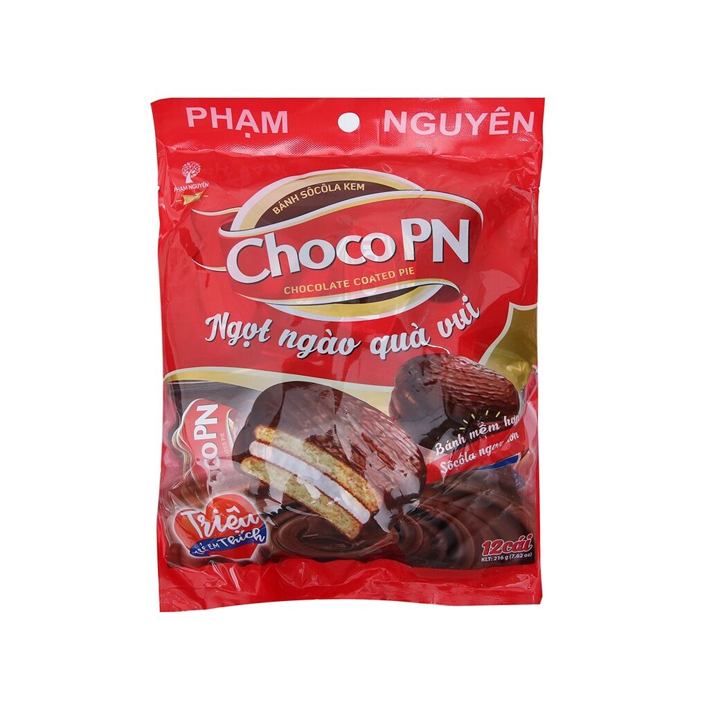Combo 5 bich Bánh Choco P&N 216g - Đồ Ăn Vặt Giá Rẻ