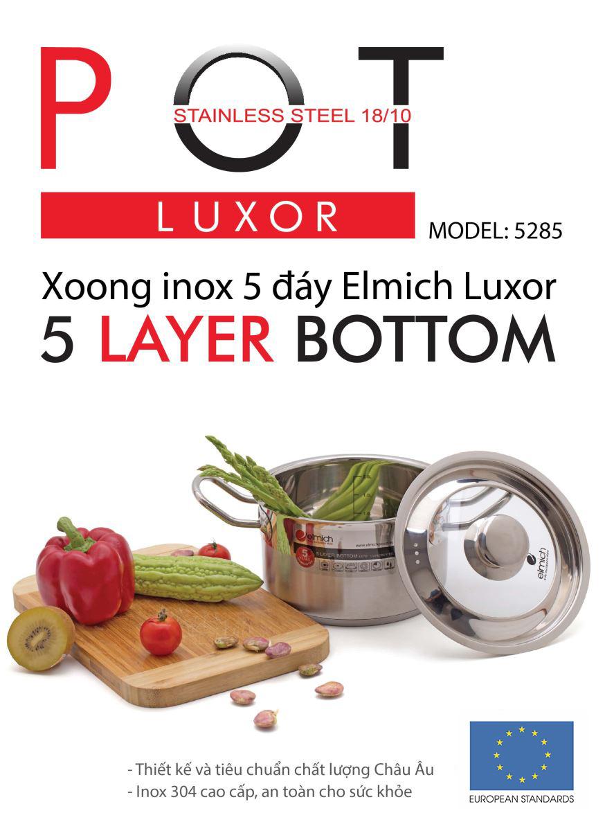 Nồi Inox 304 Cao Cấp Elmich LUXOR EL5287 Size 24CM - Bảo Hành 5 Năm