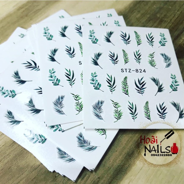 Sticker nước hoa lá Phụ kiện Nail ( chọn mẫu ib)