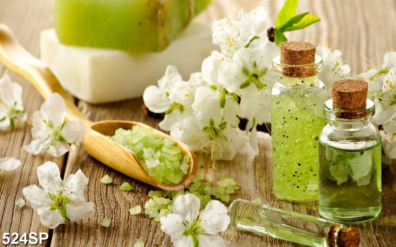 Tranh dán tường 3d spa nhẹ nhàng sp524 - tranh nail - phun xăm - salon tóc - nối mi - yan shop