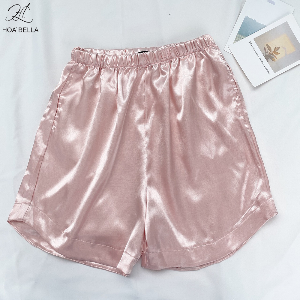 Quần Short Nữ HOABELLA Lụa Satin Cao Cấp, Mềm Mịn, Thoáng Mát