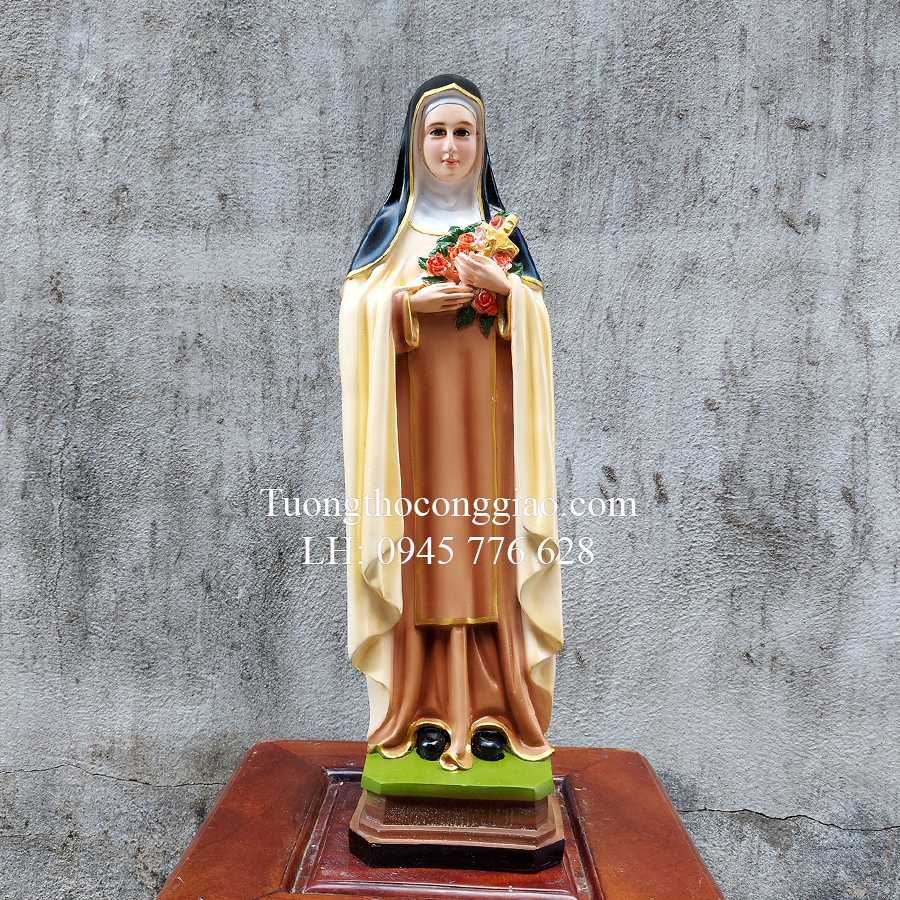 Tượng bà Thánh Teresa 50cm composite