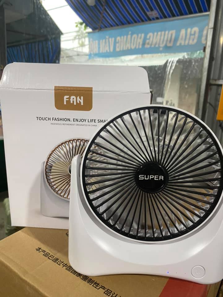 Quạt tích điện mini để bàn Fan 3 chế độ