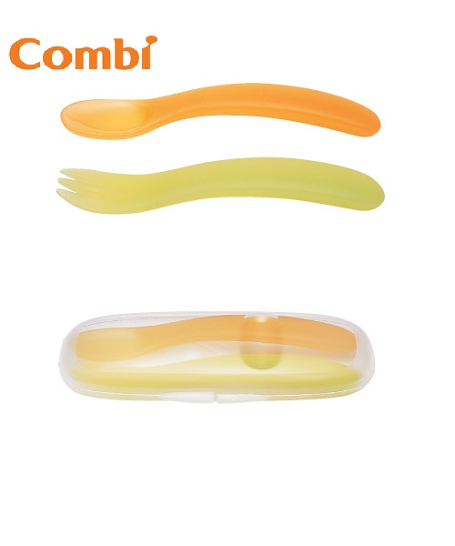 Bộ thìa dĩa xanh kèm hộp Combi