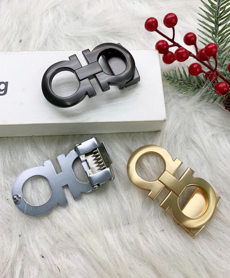 Mặt thắt lưng chữ A bấm lỗ cao cấp dùng cho dây 3,2cm