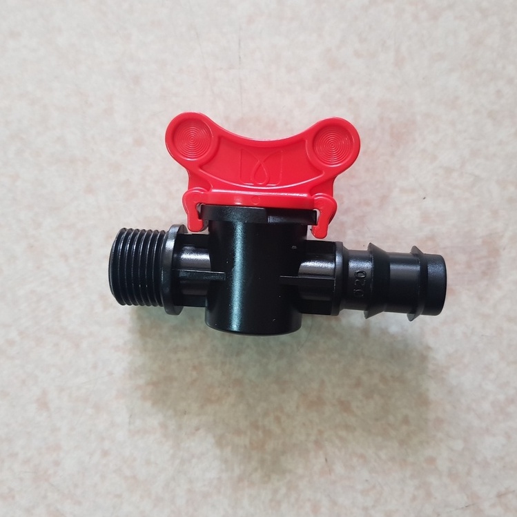 Van khóa ren ngoài 21 ra ống LDPE 16mm