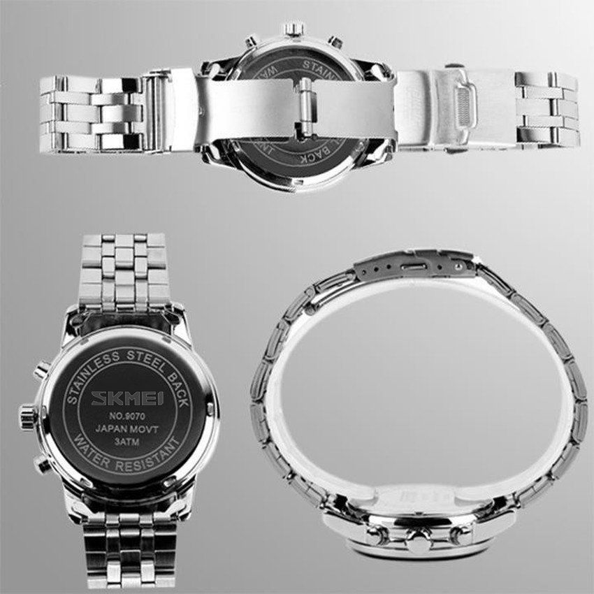 Đồng hồ nam dây inox Skmei 9070