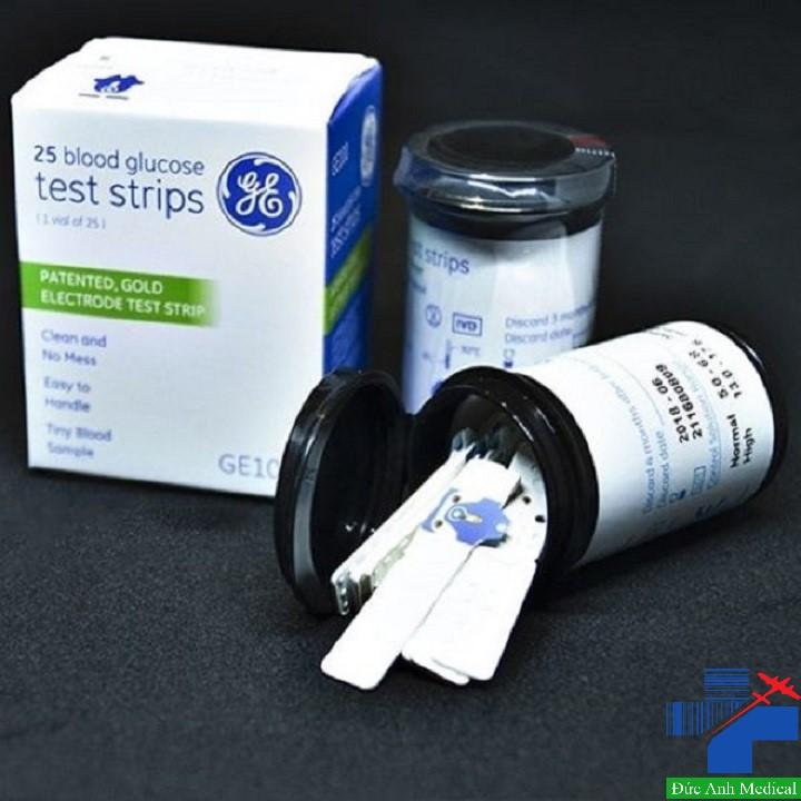 QUE THỬ ĐƯỜNG HUYẾT GE100 (HỘP 25 QUE)