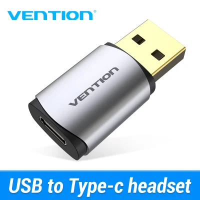 Vention New External USB Sound Card USB to USB C Earphone Audio Adapter Soundcard for Laptop PS4 USB Type C Sound Card
