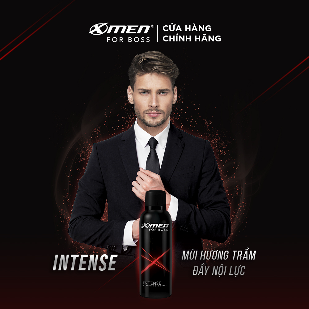 Combo 2 chai Xịt khử mùi X-Men for Boss Intense 150ml