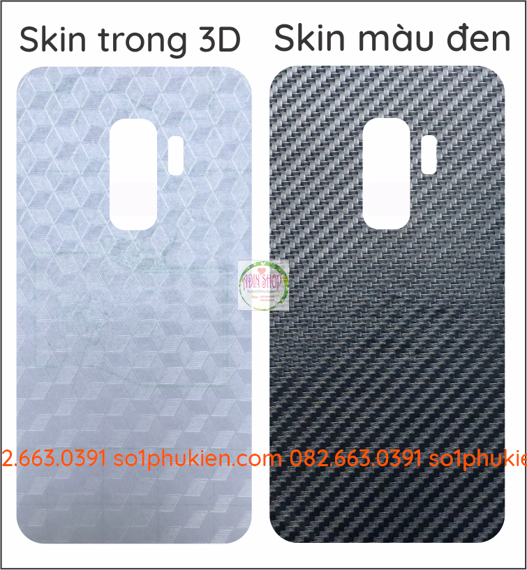 Dán carbon mặt sau Samsung Note 8 Note 9 7 FE S8 S9 Plus S7 edge 3D bảo vệ lưng máy