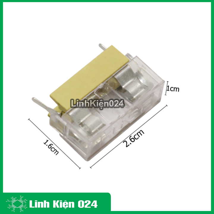 Bộ 5 đế cầu chì 5x20 có nắp