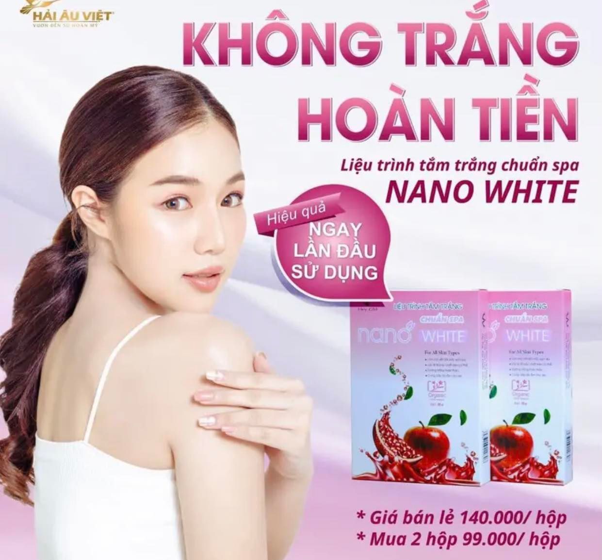 Tắm trắng nano white liệu trình tắm trắng da chuẩn spa