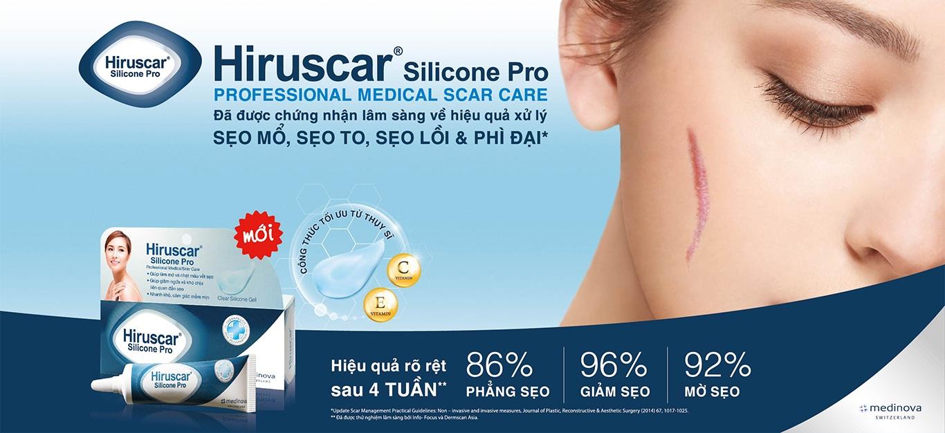Gel Mờ Sẹo Hiruscar Silicone Pro 4g.