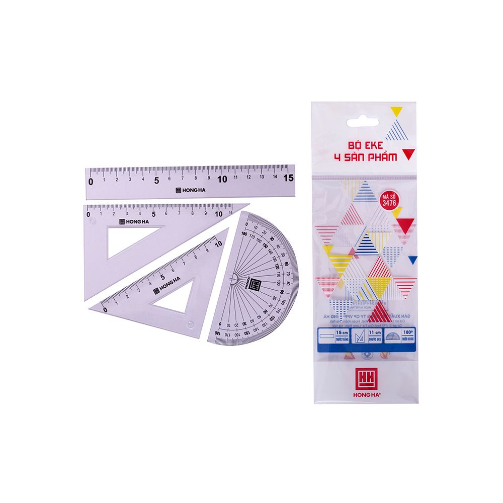 Bộ eke 4 sản phẩm Hồng Hà 3476