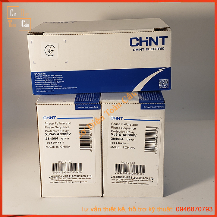 Rơle ( relay ) bảo vệ điện áp 3 pha Chint XJ3-D,  XJ3-G