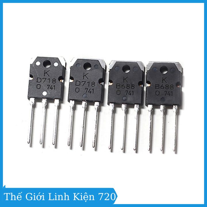 Combo 4 con Transistor D718 và B688 TO-247 TRANS NPN / PNP 8A 120V