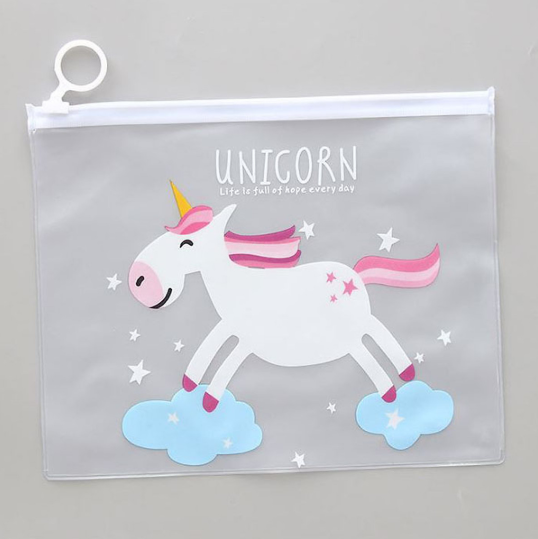 Combo 3 Túi Đựng Bút viết Zip Unicorn