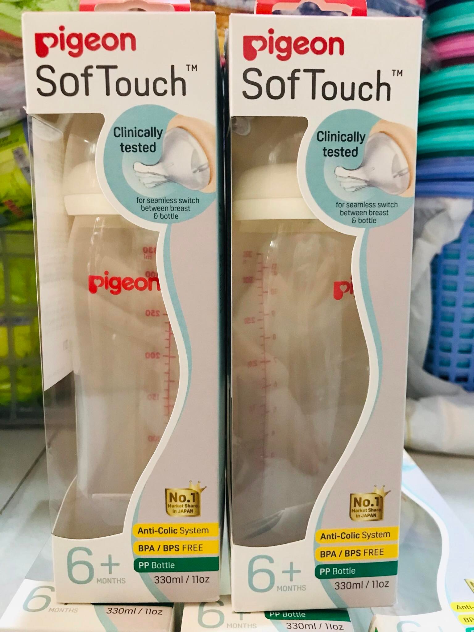 Bình sữa cổ rộng PP Plus Pigeon 330ml pigeon