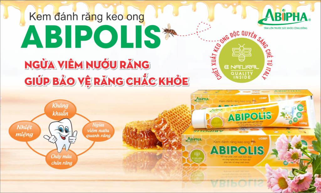 Kem đánh răng keo ong dược liệu ABIPOLIS 100gr