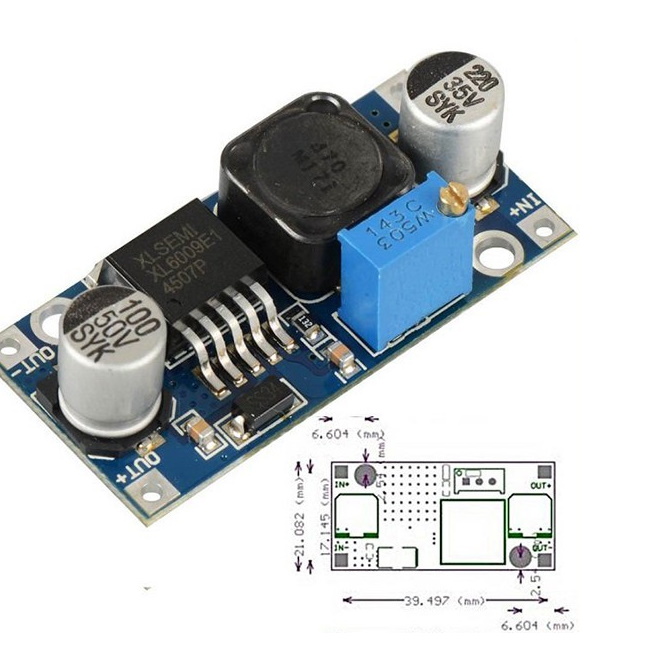 Mạch Tăng Áp - Module Boost 3V - 32VDC Lên 5V - 40VDC (XL6009)
