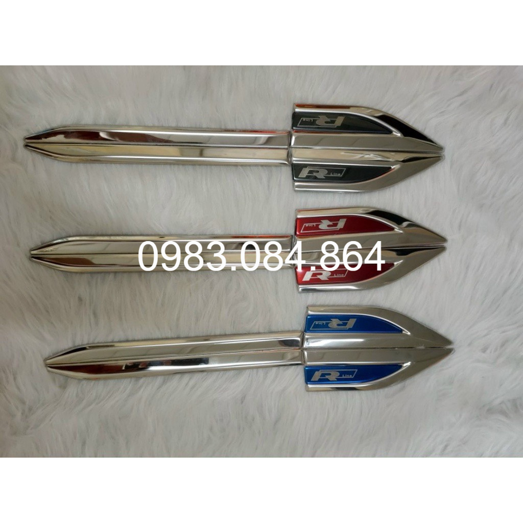 Bộ 2 mang cá r-line kim loại trang trí xe oto cao cấp