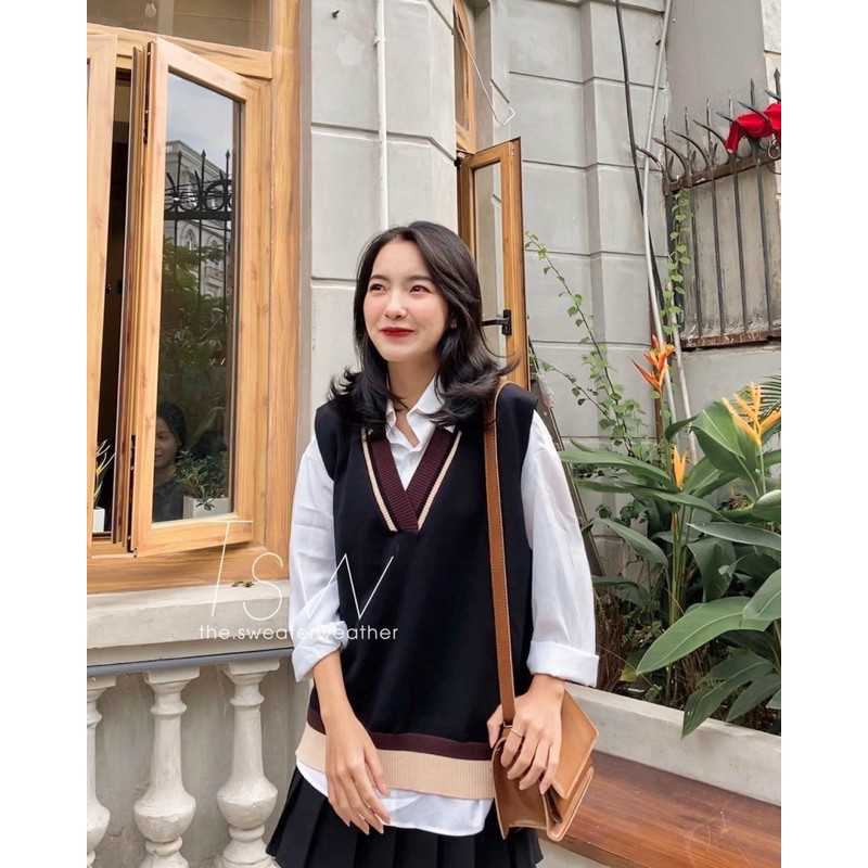 Áo Gile Phối Viền, ZicZac DALYN Siêu Xinh