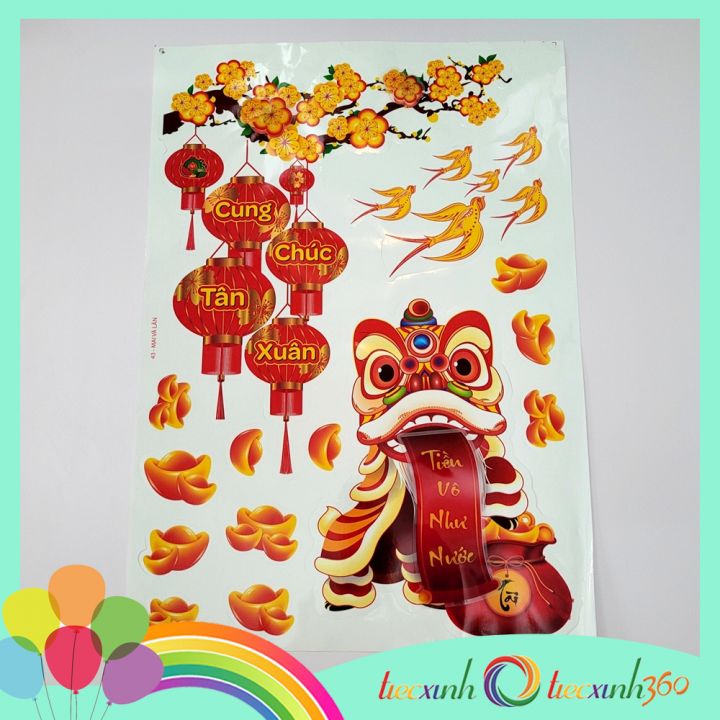 Decal trang trí Tết Xuân Năm mới