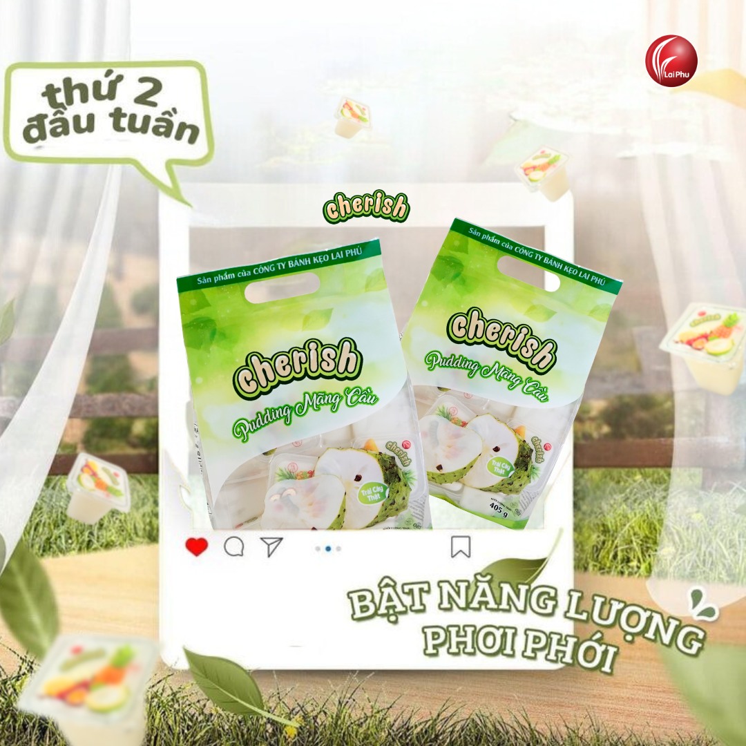 Thạch Pudding Cherish Vị Mãng Cầu 405G