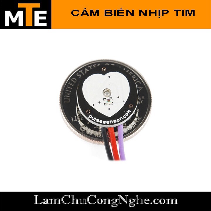 Mạch cảm biến nhịp tim Pulse sensor - Module Arduino