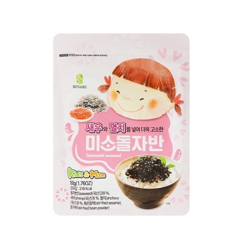 Rong biển Binari tôm và cá cơm 50g