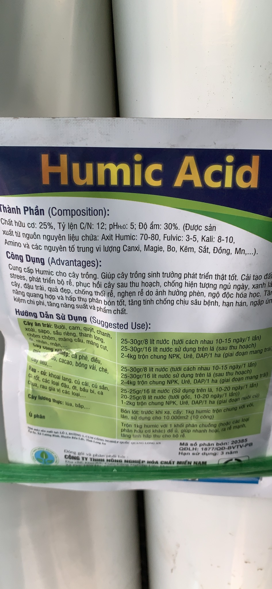 PHÂN BÓN HUMIC ACID AMINO gói 100gr