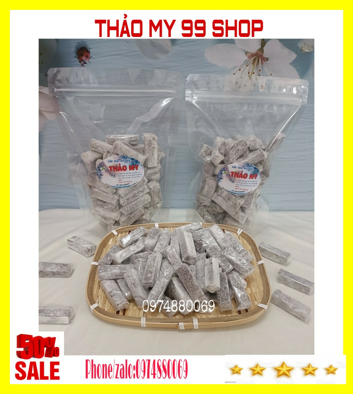 (FREESHIP) 1Kg Kẹo gừng dẻo phấn ít ngọt Bến Tre