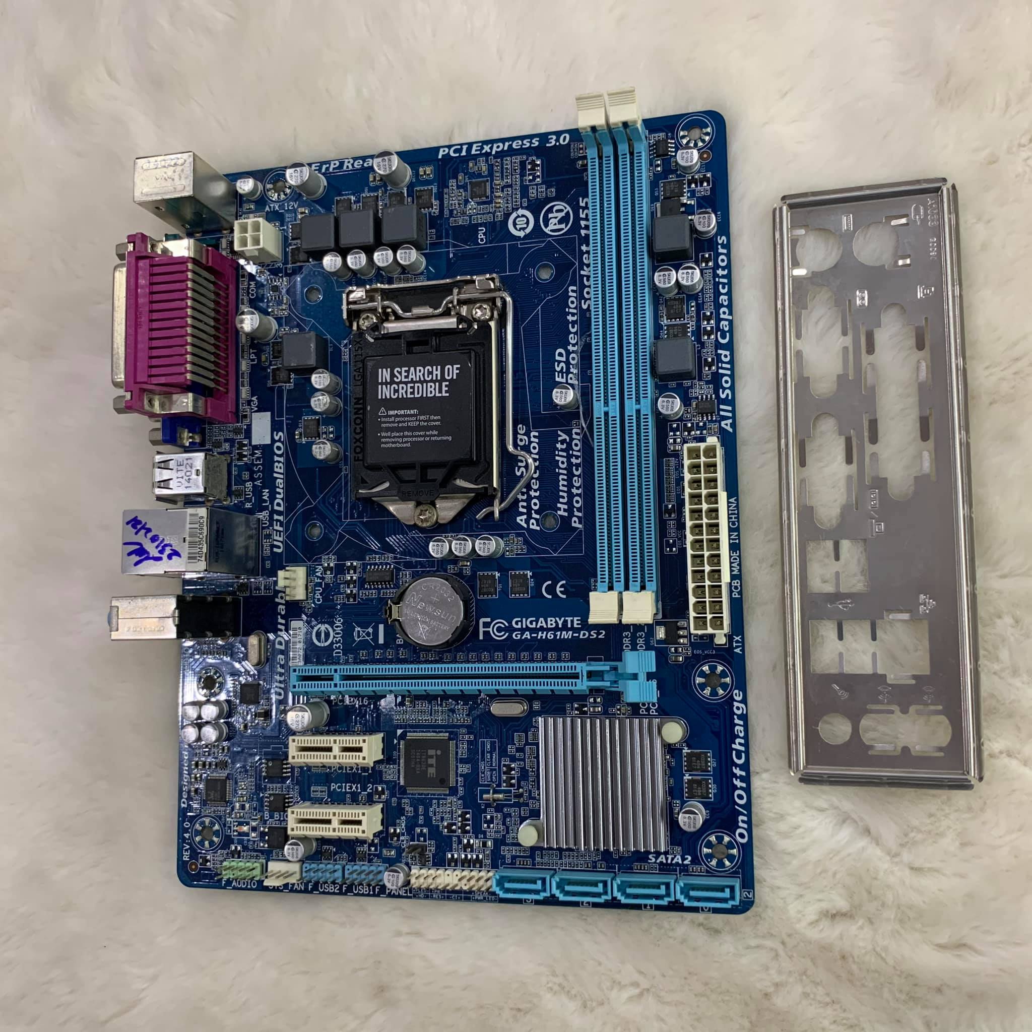 Mainboard Gigabyte H61M-DS2 Socket 1155 Nguyên Zin - Cũ