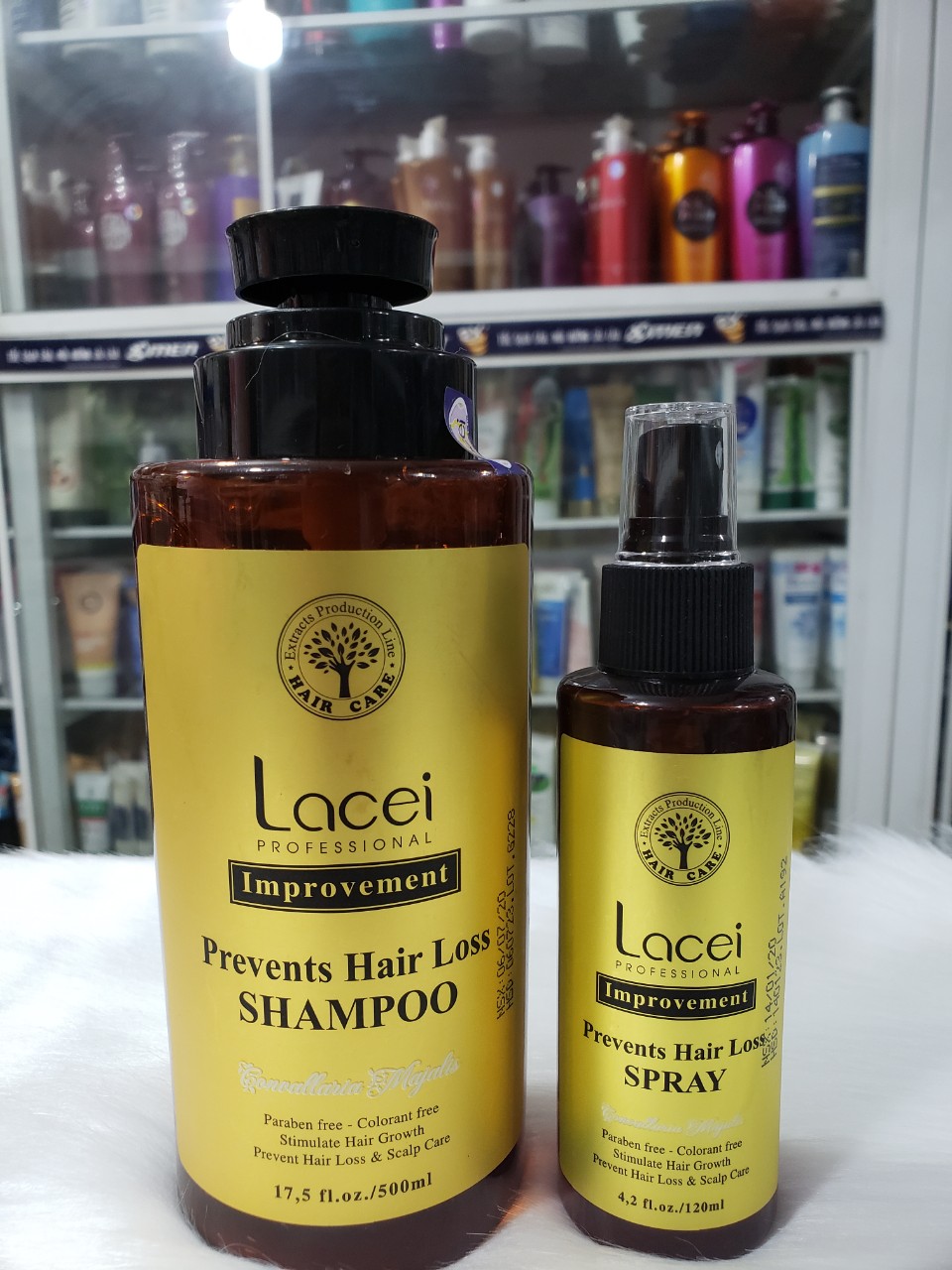 [HCM]Combo dầu gội chống rụng tóc 500ml và xịt kích mọc tóc 120ml Lacei